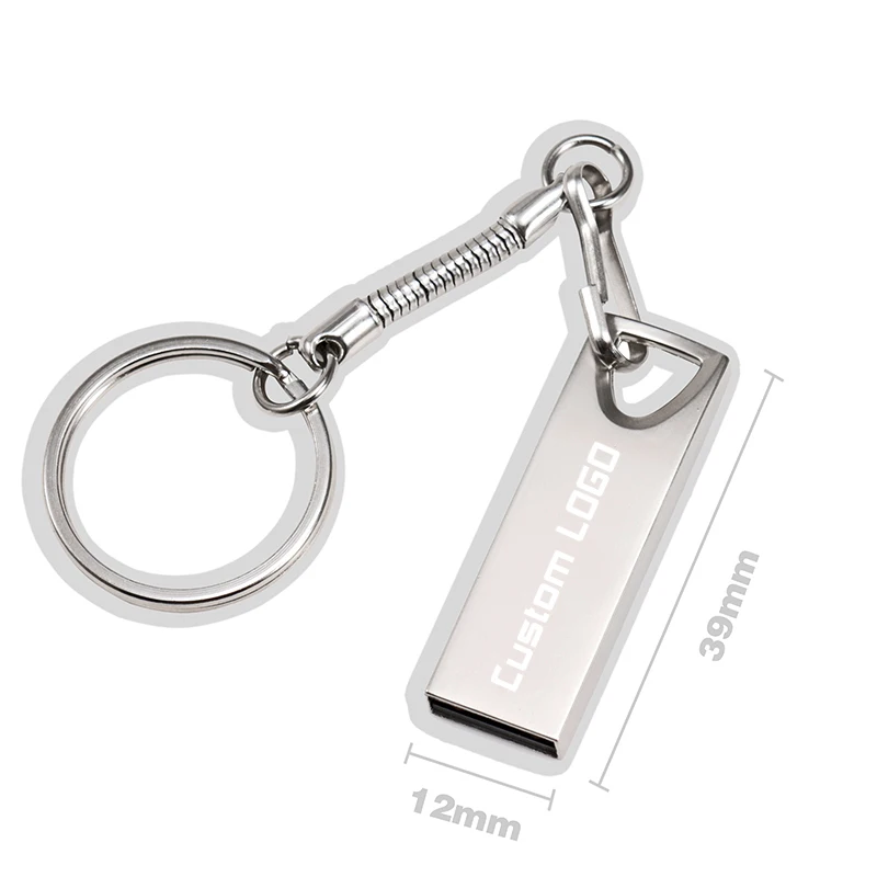 JASTER Black Metal USB Flash Drive 128GB Free Key Chian Memory Stick 64GB High Speed Pendrive 32GB 100% Real Capacity U Disk