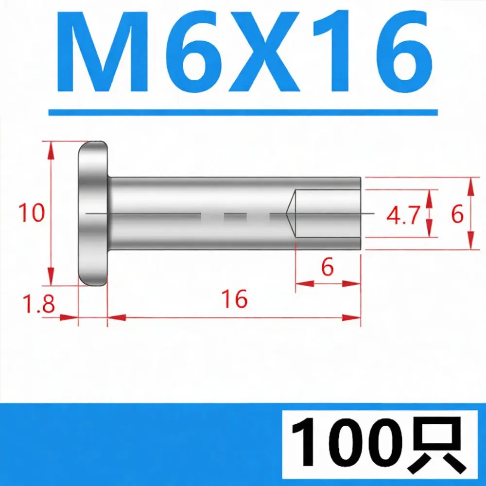 Reliable Semi Tubular Rivets Flat Head Zinc Plated Fasteners Industrial Hardware Components For Mechanical Fastening M3 M8