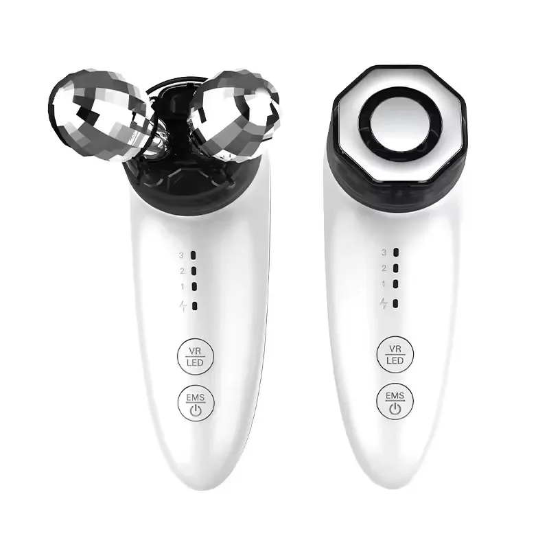 2 IN 1 Electric Facial Micro-current Beauty Instrument EMS Face Lift Roller Massager Skin Tighten Massage Beauty Devices