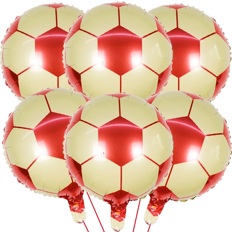 6Pcs 18 Inch  Soccer Ball Balloons Football Sport Boy Birthday Party Supplies For Kids Baby Shower Birthday Party Decorations