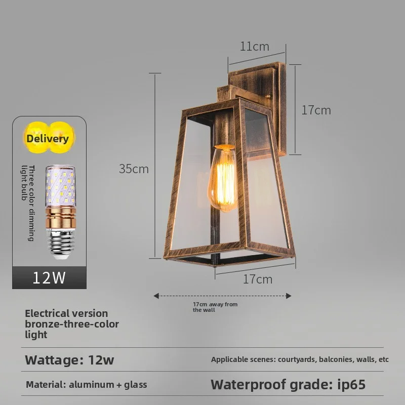 Decoração de natal ao ar livre lâmpada trapezoidal à prova dwaterproof água corredor pátio lâmpada exterior jardim simples varanda terraço lâmpada