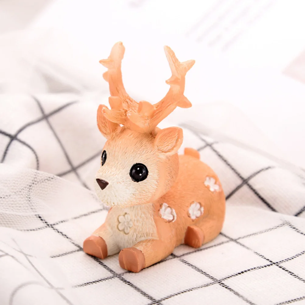 2 قطعة الحلي الإبداعية الغزلان زينة مكتب منزلي شيك تزلف الديكور صور الدعائم هدية #3