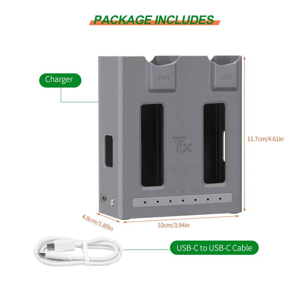 

Двухканальное зарядное устройство, подходящее для аккумуляторов Mavic 4 Pro, зарядное устройство, автоматически подходящее для одновременной зарядки или индивидуальной зарядки.