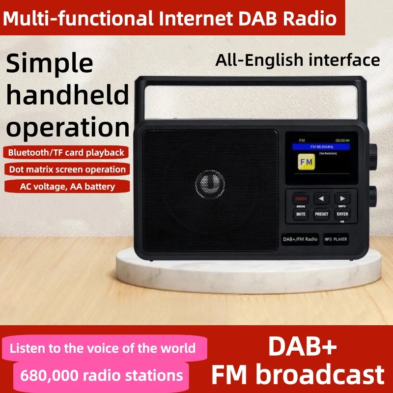 Multi-function Network DAB Radio Bluetooth Speaker Supports U Disk TF Card To Play Stereo Home Portable Network Radio Receiver