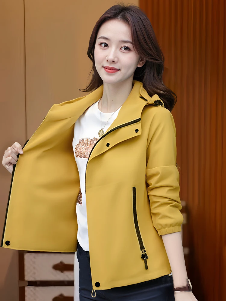 ファイオナブル スリミング シンプルデザイン レディース ジャケット カジュアル ルーズフィット ジッパー スプライス アンチエイジング アウターウェア エレガント コート