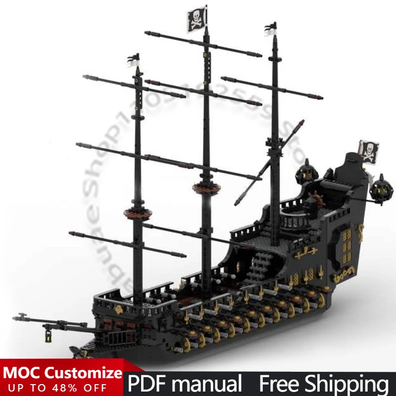 

2482 PCS War series Pirate Ship MOC Customize Modular Building Block Brick Model Technology Educational DIY Festival Toy Gift