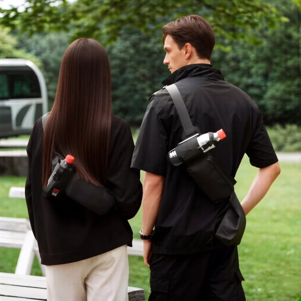 Dual-use Waterproof Waist Bag with Bottle Holder & Large Capacity Pockets - view 5