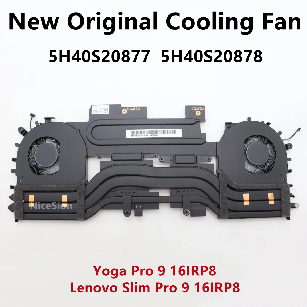 

New Original For Laptop Lenovo Yoga Pro 9 16IRP8 Lenovo Slim Pro 9 16IRP8 CPU Cooling Fan Heatsink Cooler FRU PN:5H40S20877/8