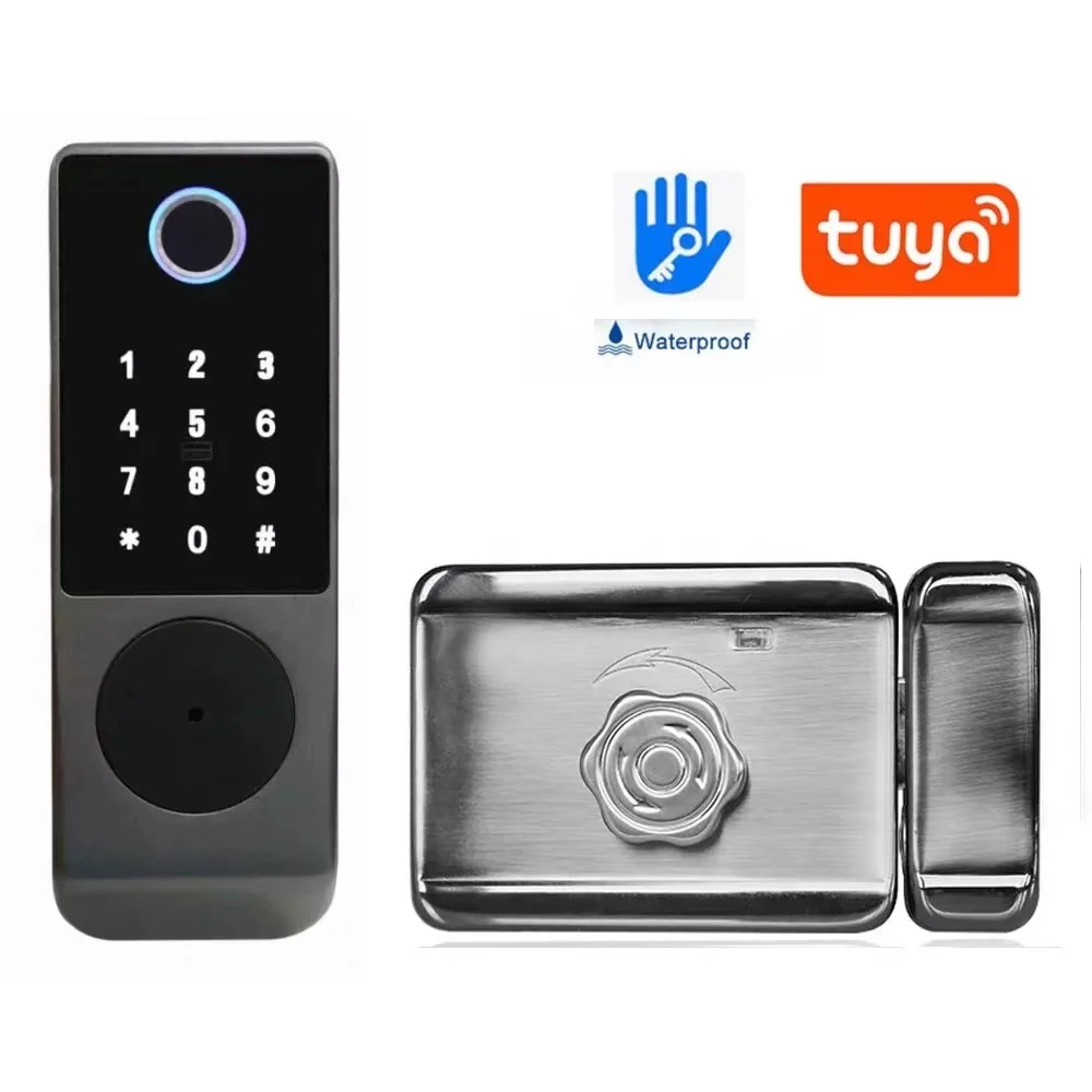 Waterproof TuyaSmart TTlock Safe Locks Digital Fingerprint Password IC Card Keyless Smart Security Door Lock