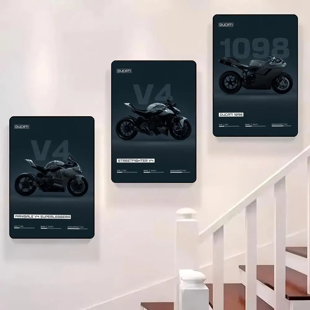 

Extreme Sports Street Motorcycle Poster Sticky Wall Waterproof Home Living Room Bedroom Bar Aesthetic Decoration Perfect Gift