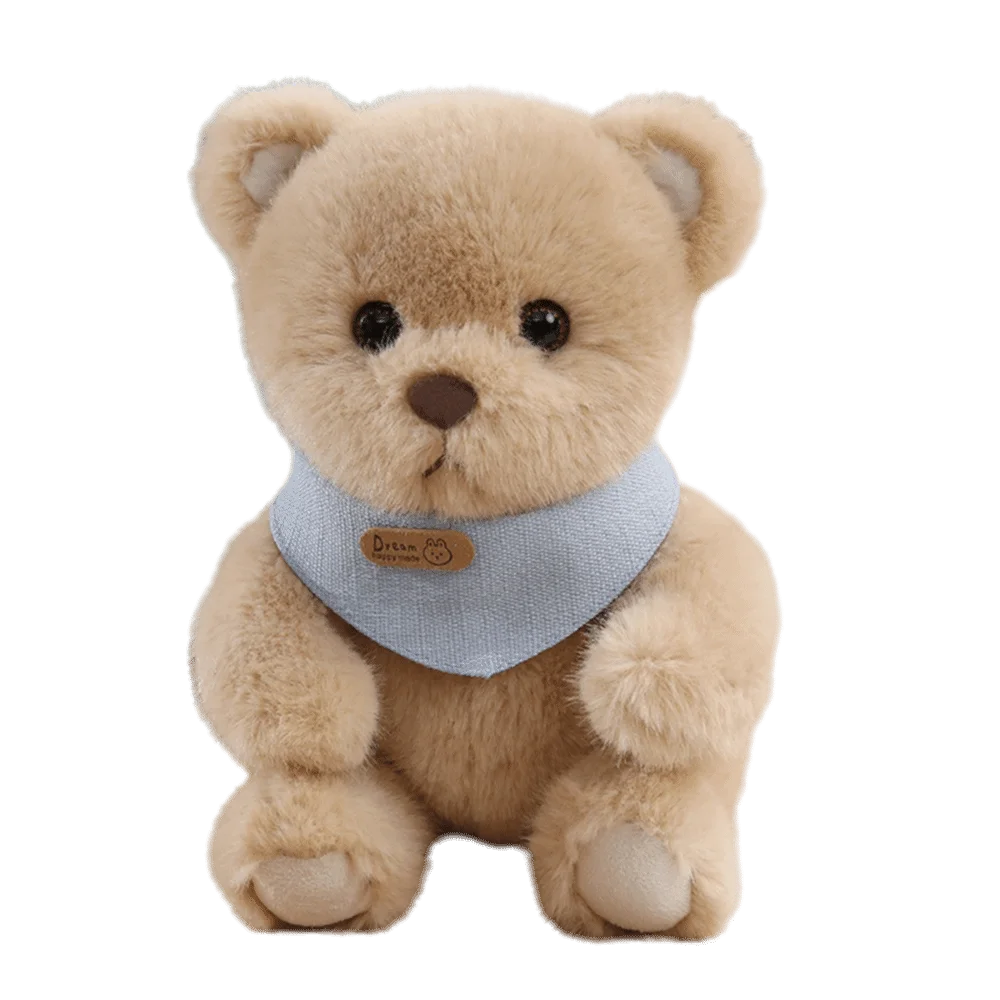 

25cm Size Scarf Bear Plush Toy Soft Material Colorful Bow Tie Bow Tie Bear Doll Scarf Accessory Cute Design Bear Plush Doll