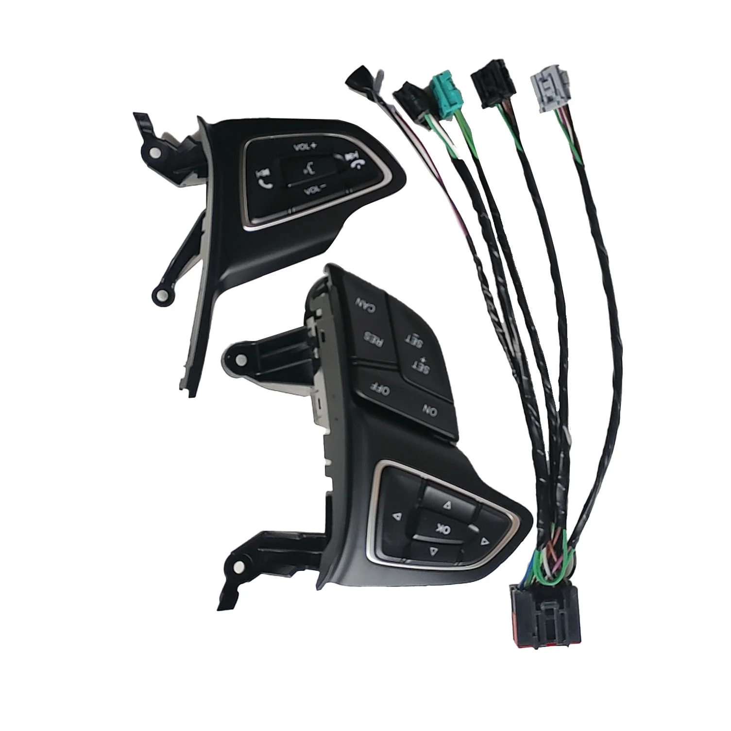 

A Set For Ford Focus MK3 2015 2016 2017 For Kuga 2017 Cruise Control Button Car Steering Wheel Music Bluetooth Cruise Buttons