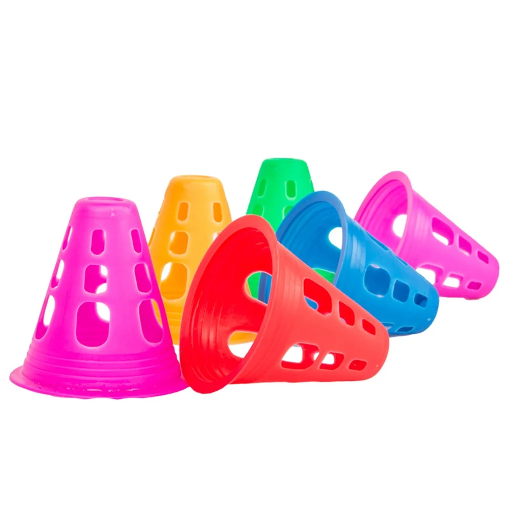 

10pcs Plastic Training Cones For Soccer Roller Skating Basketball Sports Practice Durable Lightweight Blocks Multi-Purpose