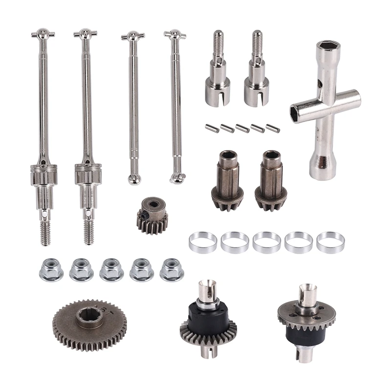 

A47M Premium Metal Differential and Drive Shaft Set for SCY 16101 16102 16103 16201 Pro 1/16 Brushless RC Car Upgrades Parts
