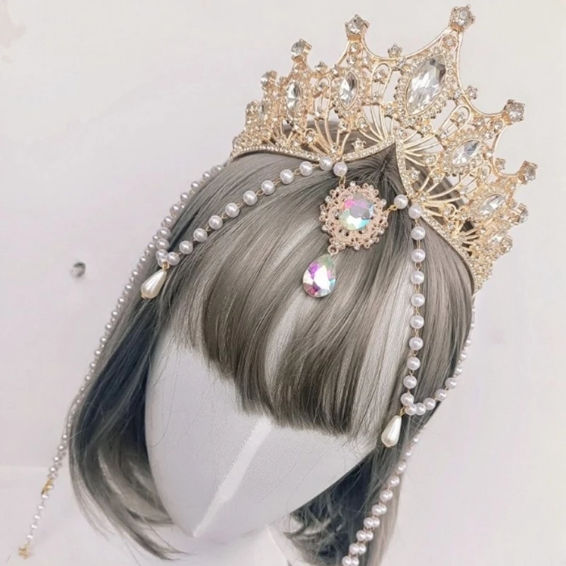 Baroque Crystal Tiaras And Crowns Headband For Women Party Bridal Wedding Hair Accessories Jewelry Crown Tiara Headband Gift image 2