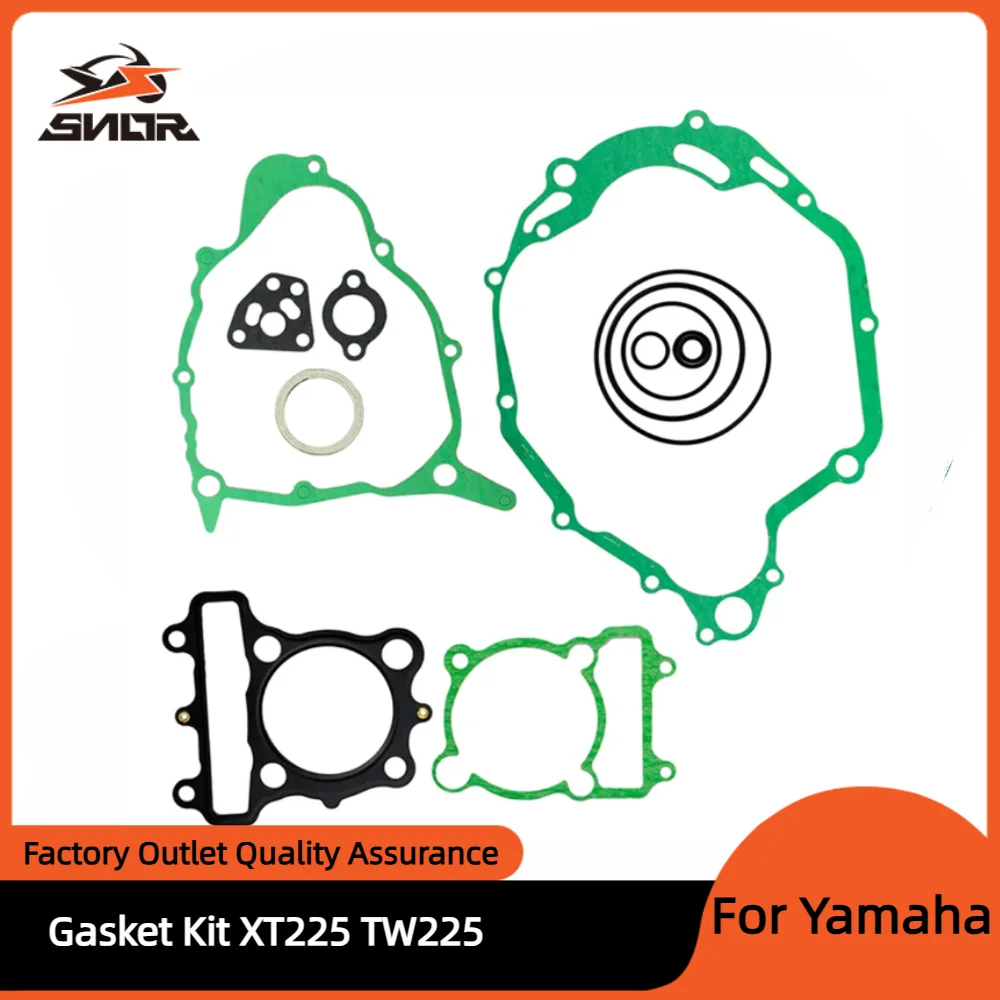 Kit completo de juntas de motor de motocicleta SNOR, juego completo de sellos de almohadilla de máquina superior e inferior para piezas de motor YAMAHA XT225 TW225