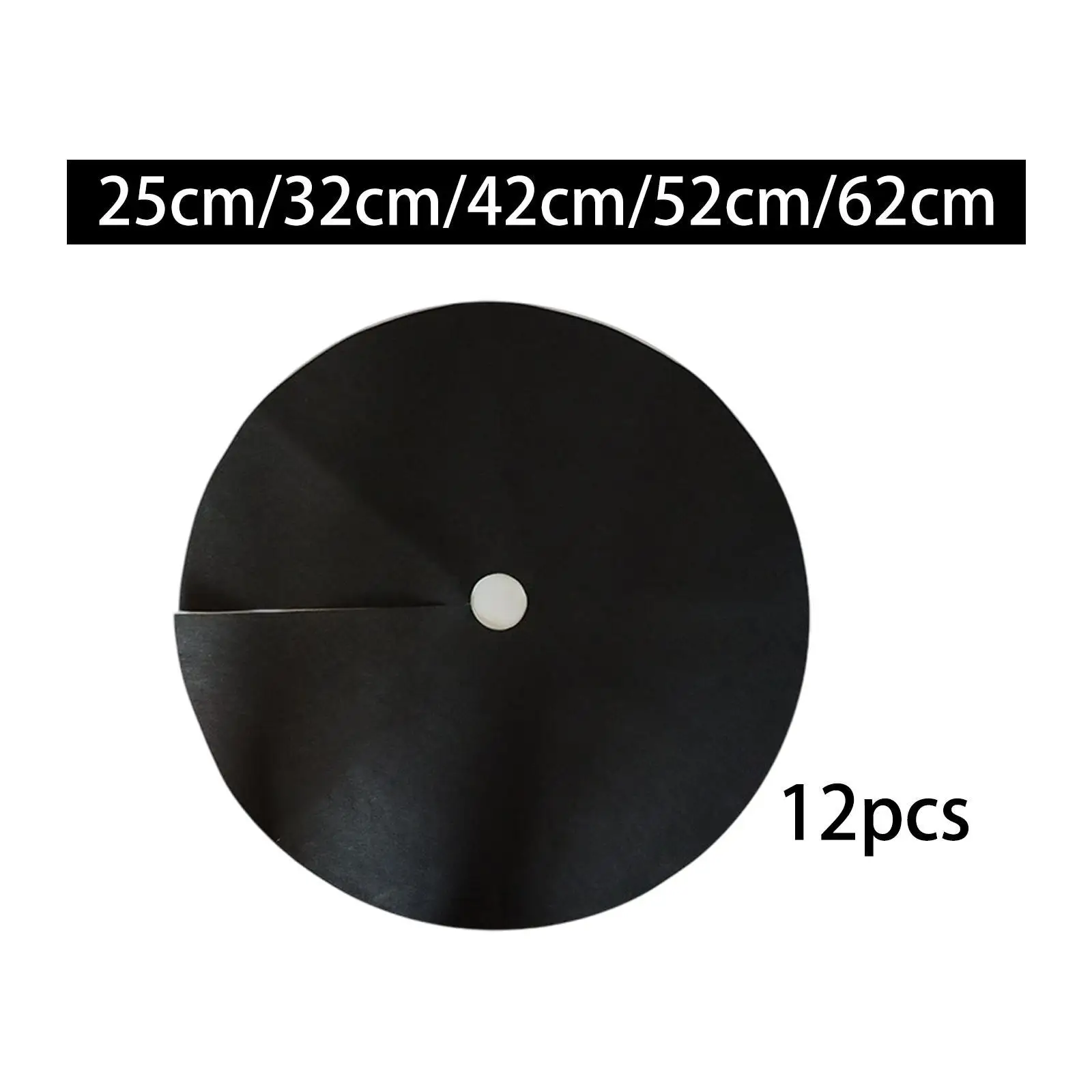12Pcs Tree Mulch Ring Weed Barrier Fabric Weed Mat Black Plant Disc Cover Root Protector Mat Tree Guards for Outdoor Tree