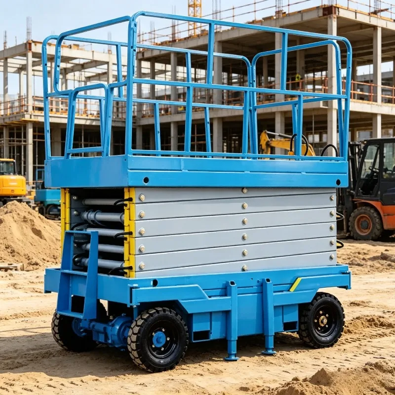 Mobile Self-propelled Hydraulic Scissor Lift Platform 500kg Load Capacity Aerial Work Lifting Platform Sturdy AntiSlip