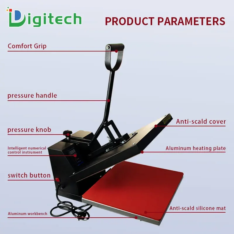 Digitech Heat press T-shirt printing machine 40*50cm thermal transfer printer sublimation machine for T-shirt