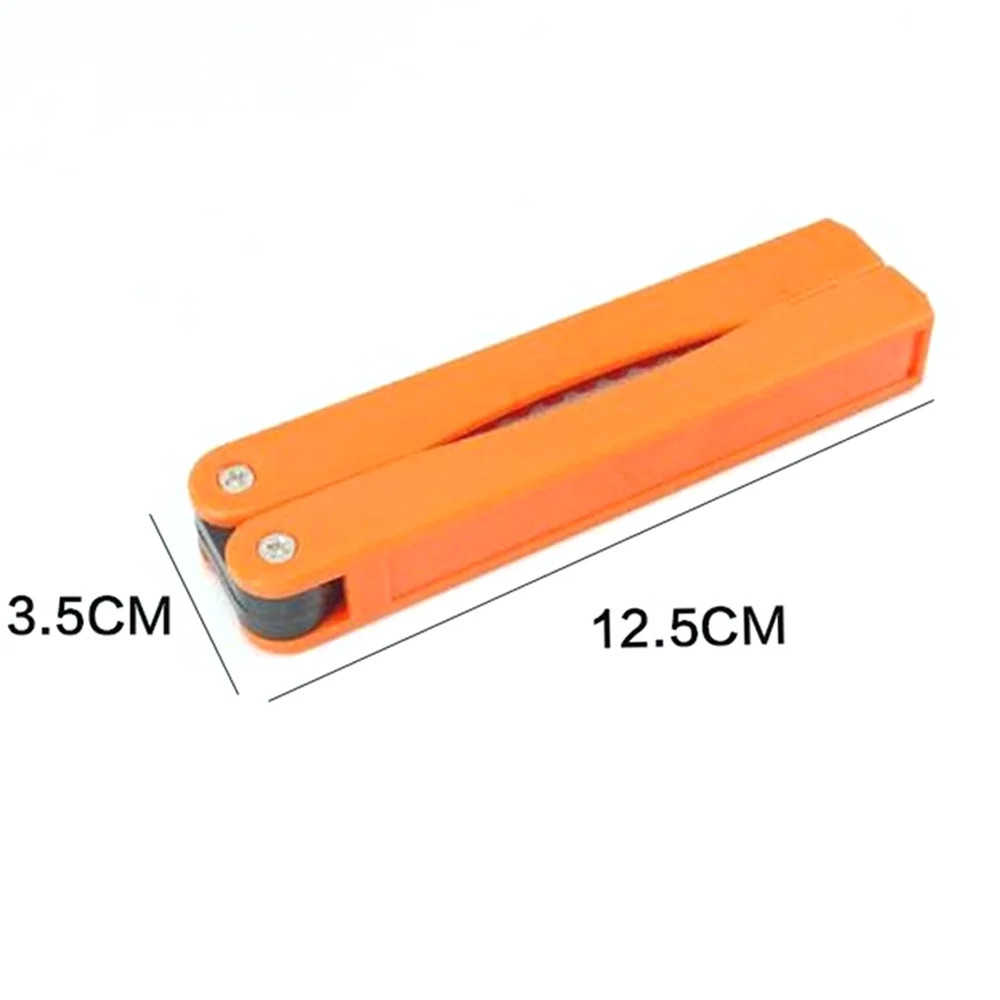 STONEGO Portable Folding Pocket Knife Sharpener, Portable Double Sided Diamond Sharpening Stone Outdoor Sharpening Whetstone