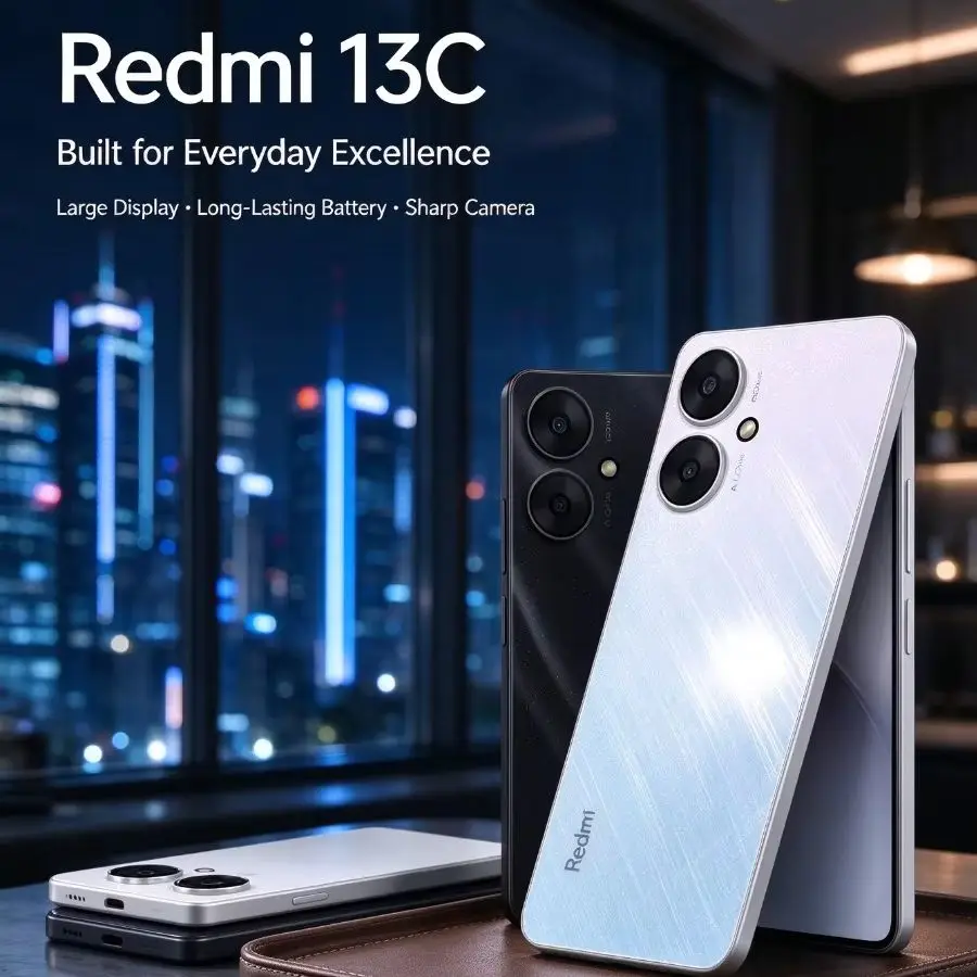 2026 new Redmi 13C Global Unlocked Dual SIM Phone 8GB RAM 256GB 6.74 Inch HD Display Long Lasting Battery Smartphone