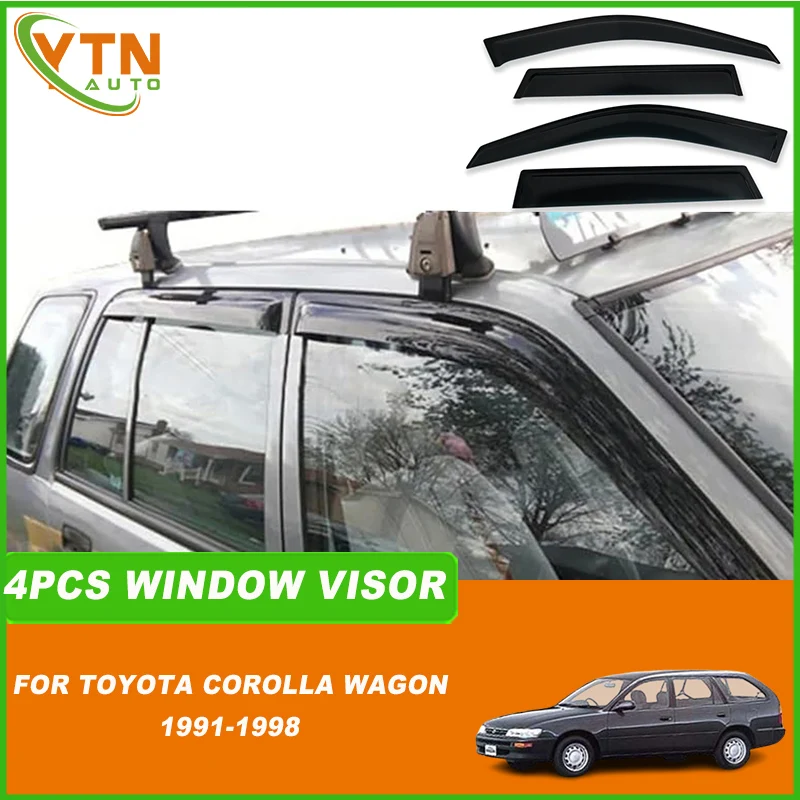 For Toyota Corolla Wagon 1991 1992 1993 1994 1995 1996 1997 1998 Car Window Visor Weather Shield Window Weatherproof Deflector