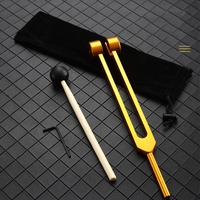 24.5cm Portable Tuning Fork 64 Hz Aluminum Alloy Medical Non-Magnetic Tuning Fork for Healing DNA Healing Sound Therapy