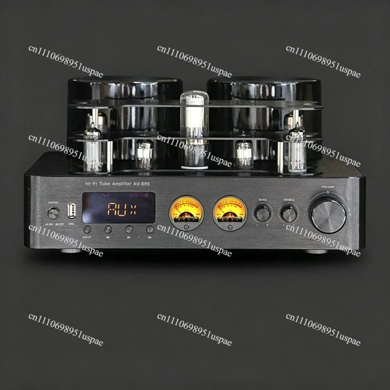 200W+200W High Power Tube Amplifier Bluetooth 5.0 Audio Speaker Amplifier COAX / OPT Power USB Home Theater Player