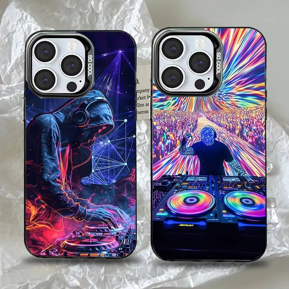 

DJ Mixer Music Phone Case For iPhone 17，16,15,14,13,12,11,Pro,Max,Plus,Mini,XS,SE Anti Fall Black Matte Hard Bumper