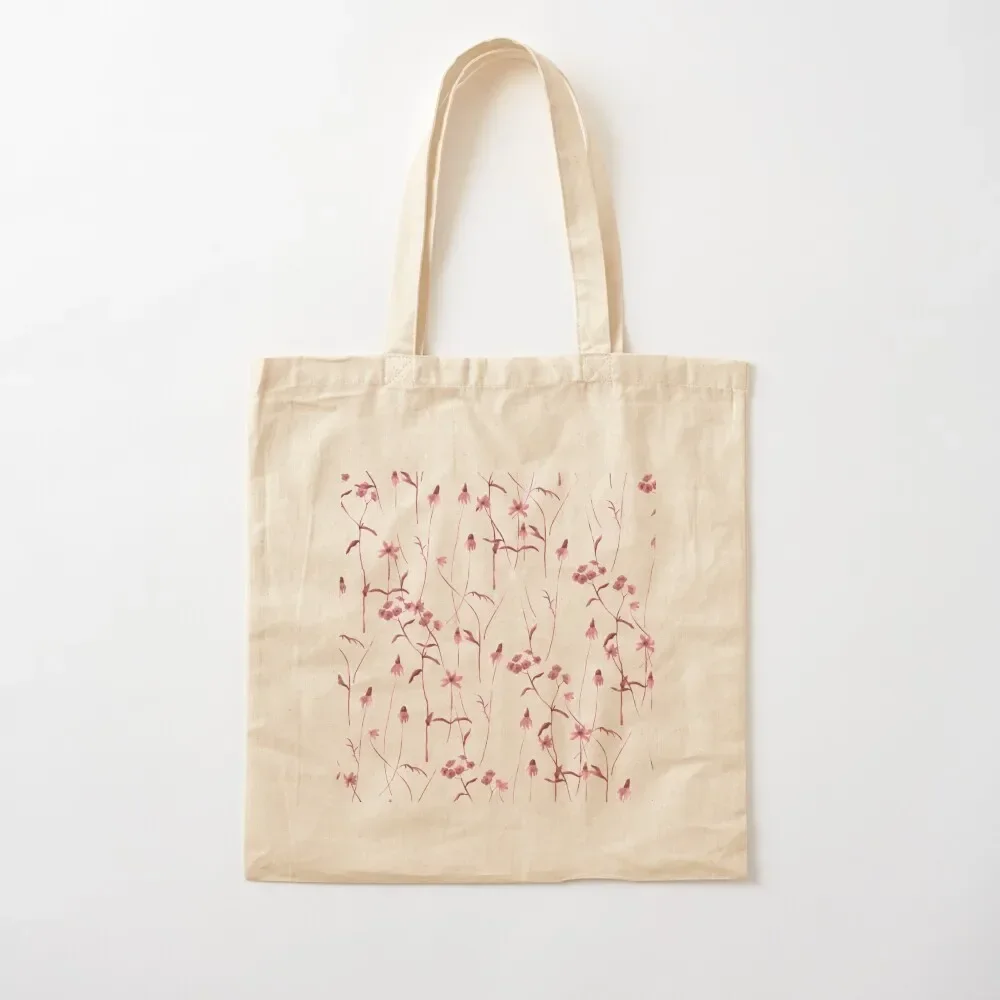 

Long-Stemmed Flower Pattern Pink Tote Bag Lady bags women bag Canvas bag for women Handbags