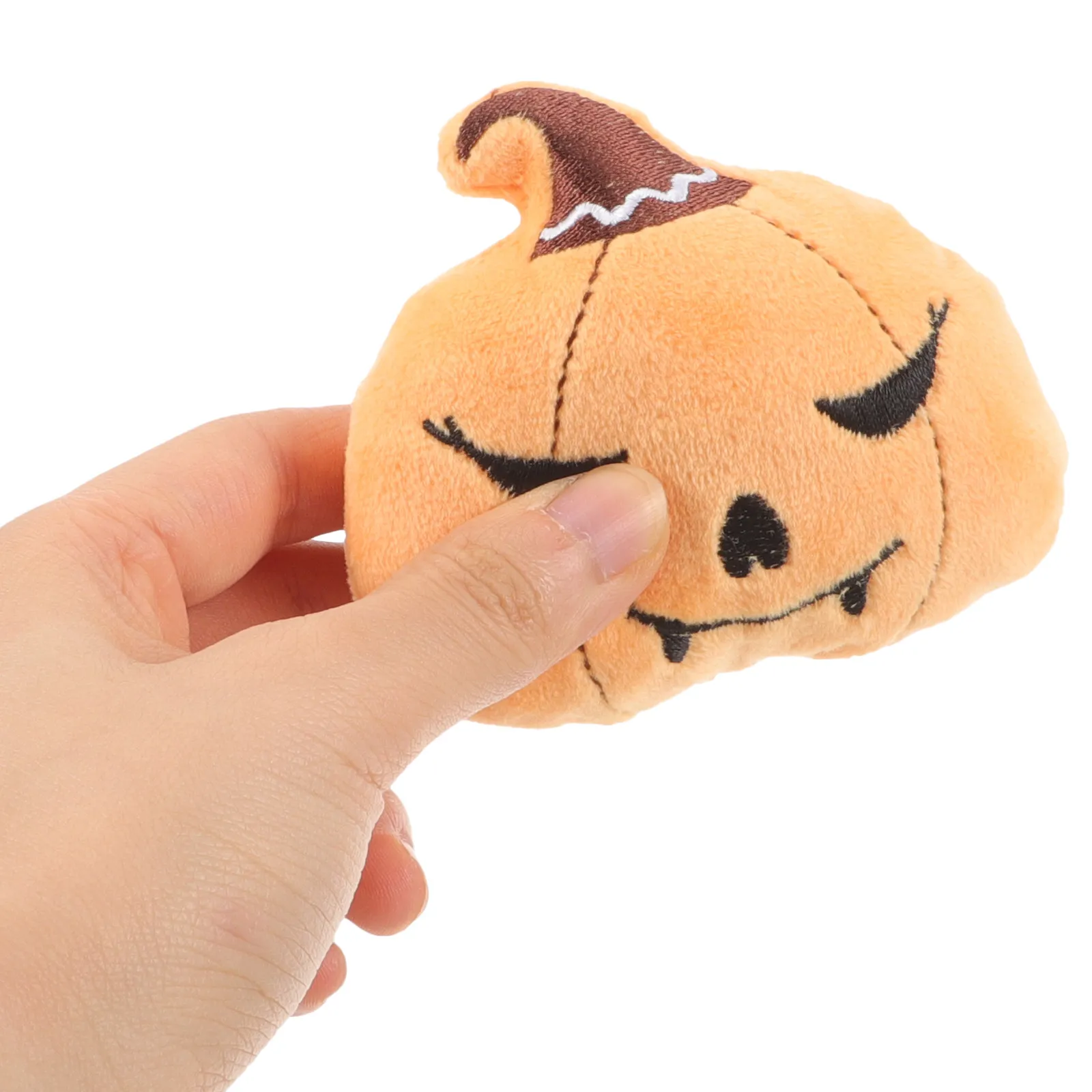

Pumpkin Shaped Catnip Stuffed Halloween Pet Chewing Plaything Interactive Indoor Kitten Gift Halloween Cat Toy