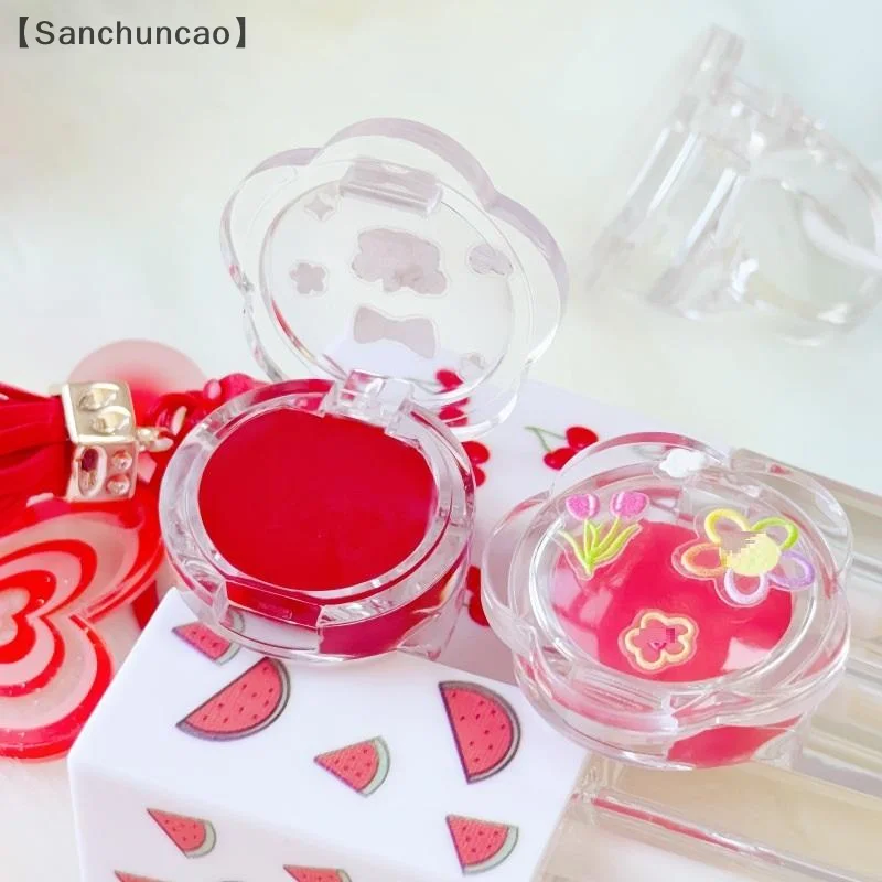 〔San〕3.5g Empty Plastic Lip Scrub Jars Ring Shaped With Cover Balm Mask Skin Care Container Cute Blush Jar Cosmetic Jars