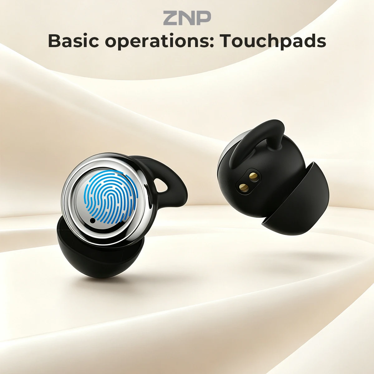 Earbuds Charging Case - ZNP P04 睡眠補助イヤホン アクティブノイズキャンセリング Bluetoothイヤホン 横向き寝に最適