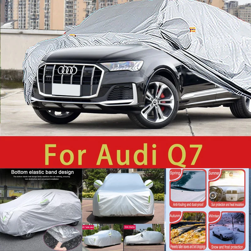 

For Audi Q7 Outdoor Protection Full Car Covers Snow Cover Sunshade Waterproof Dustproof Exterior Car accessories