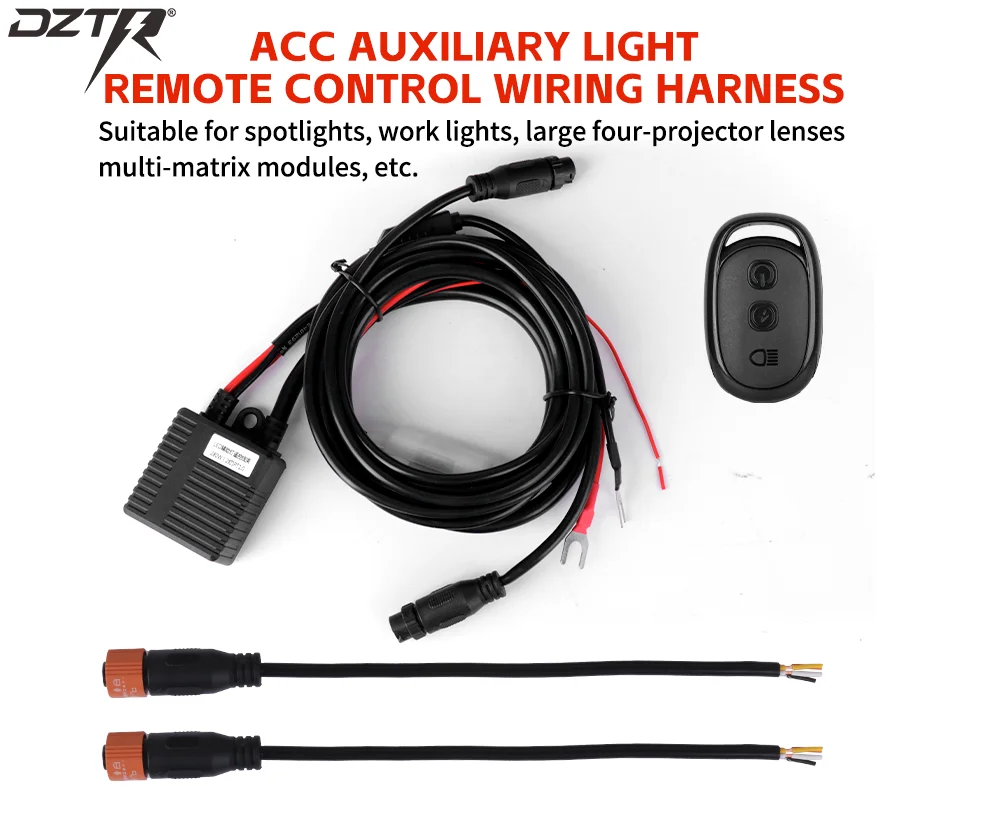

LED Light Bar Remote Control Switch ON/Switch OFF/Strobe Slow/Strobe Fast Wiring Harness For Car Truck Lightbar Flash Switch