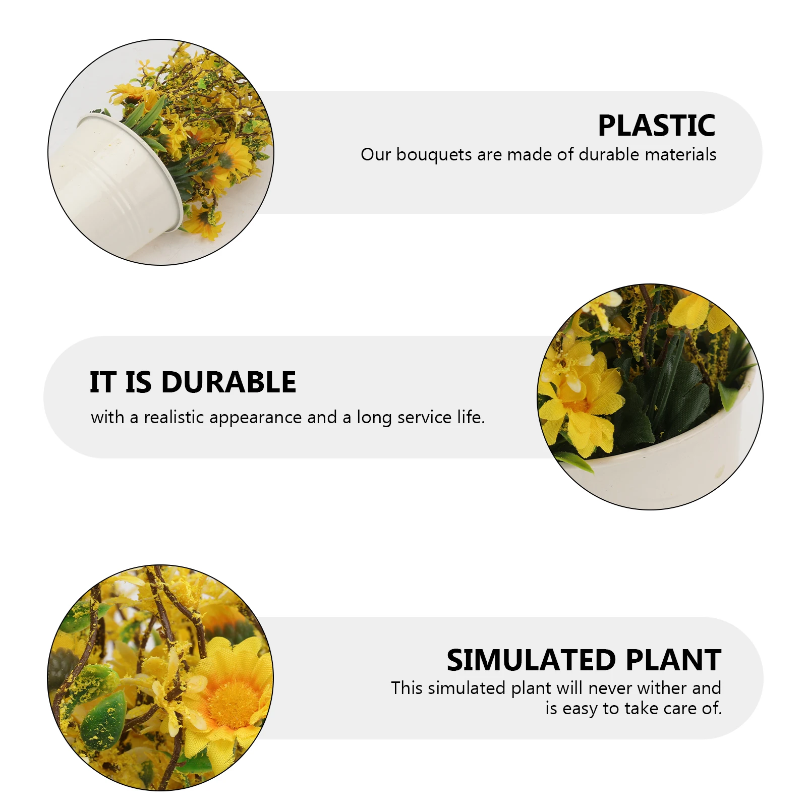 

Artificial Chrysanthemum Decorative Bonsai Simulated Flower Potted Adornment Home Office Desktop Room Premium Material Practical