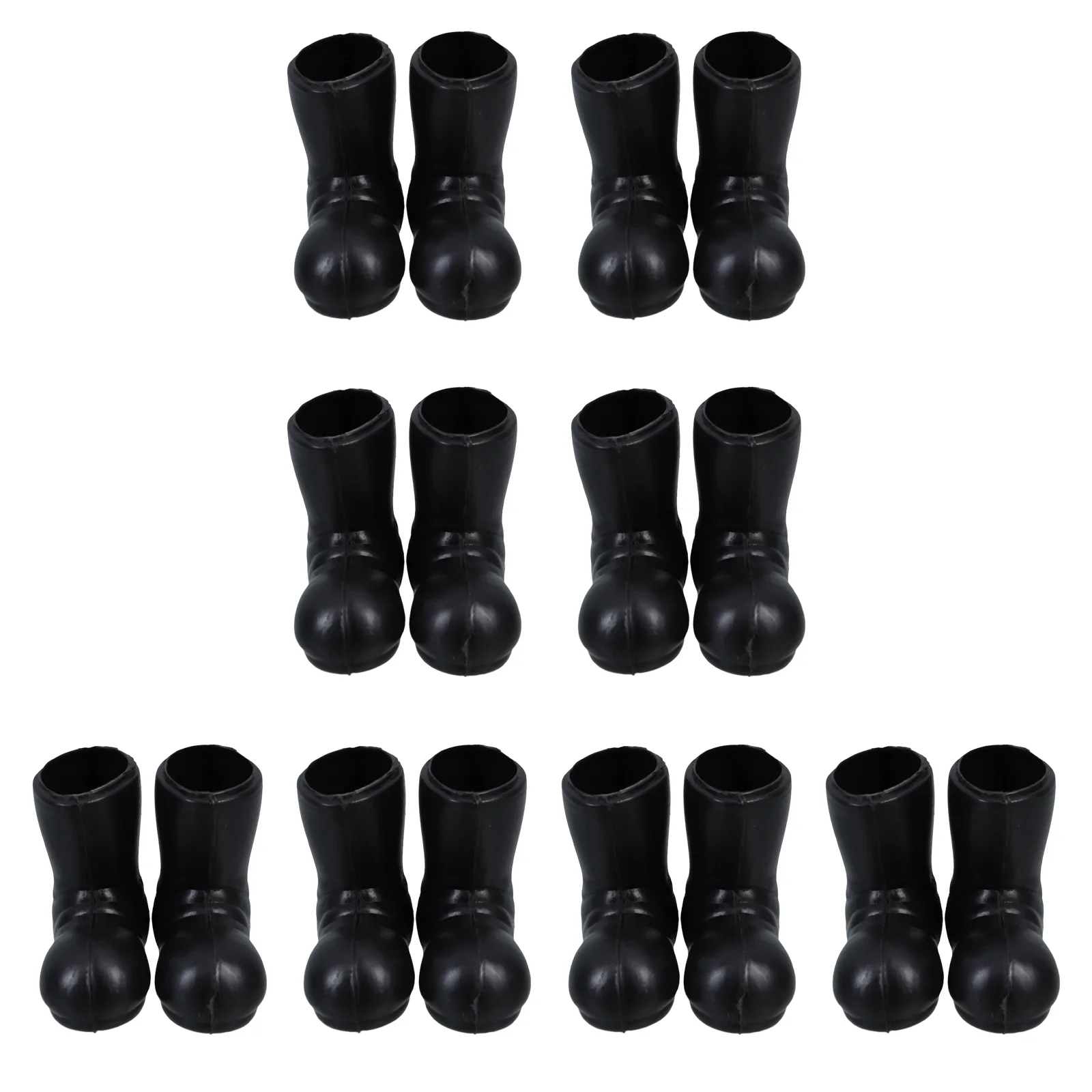 

7 Pairs Christmas Boots Mini Santa Shoes Model Dollhouse Accessories Decoration Girls' for Child