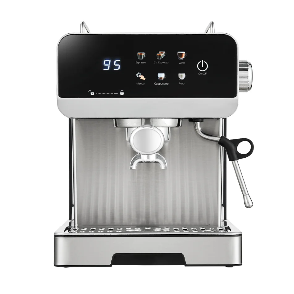 

New Design Espresso Cafe Maker 1350W 20Bar High Pressure Extraction Coffee Machine with Steam Wand for House Use