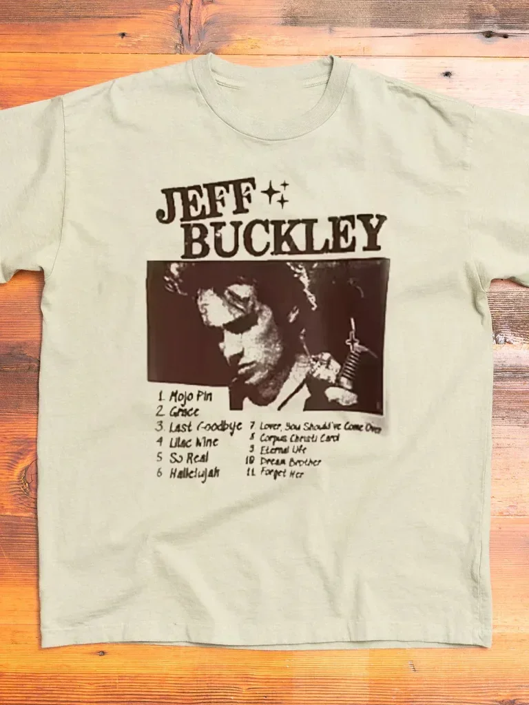 Jeff Buckley T-Shirt, Jeff Buckley White Boy Tour 1995 Music Tour KH1712 long or short sleeves