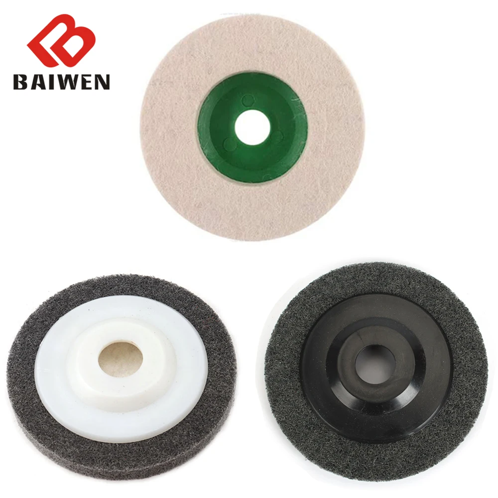 Wol Baja Stianless Merasa Flap Poles Roda Disk 4 "/5"/4.5 "Sudut Penggiling Bantalan Buffing untuk Medis Kaca Marmer Logam Tahan Lama