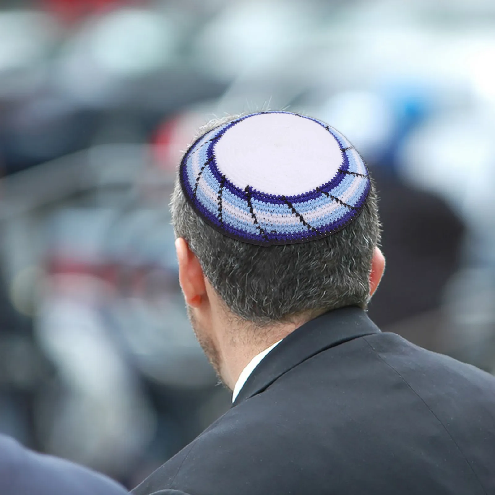 

Jewish knitted hat Hand-Knitted Jewish Skullcap Hand-Knit Kippas Breathable and Comfortable Yarmulke for Ceremony or Daily Wear