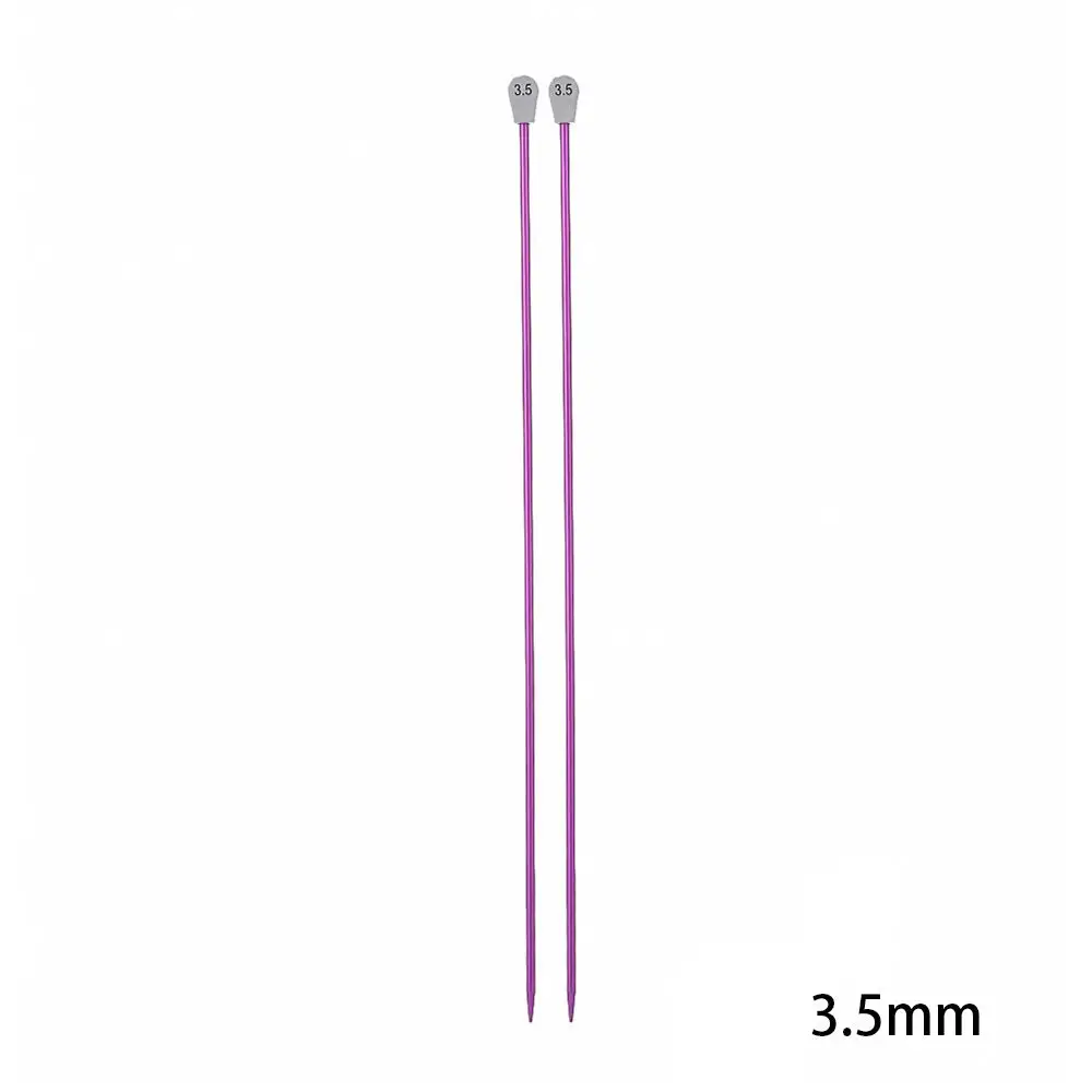 

2.0-12mm DIY Scarf Sweater Knitting Needles Straight Pins Weaving Tool Aluminum