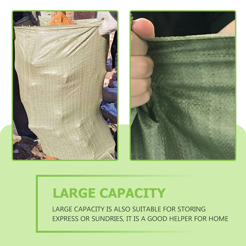

8pcs Woven Bags Large Capacity Reusable Plastic Snakeskin Storage Organizers For Household Garden Transport