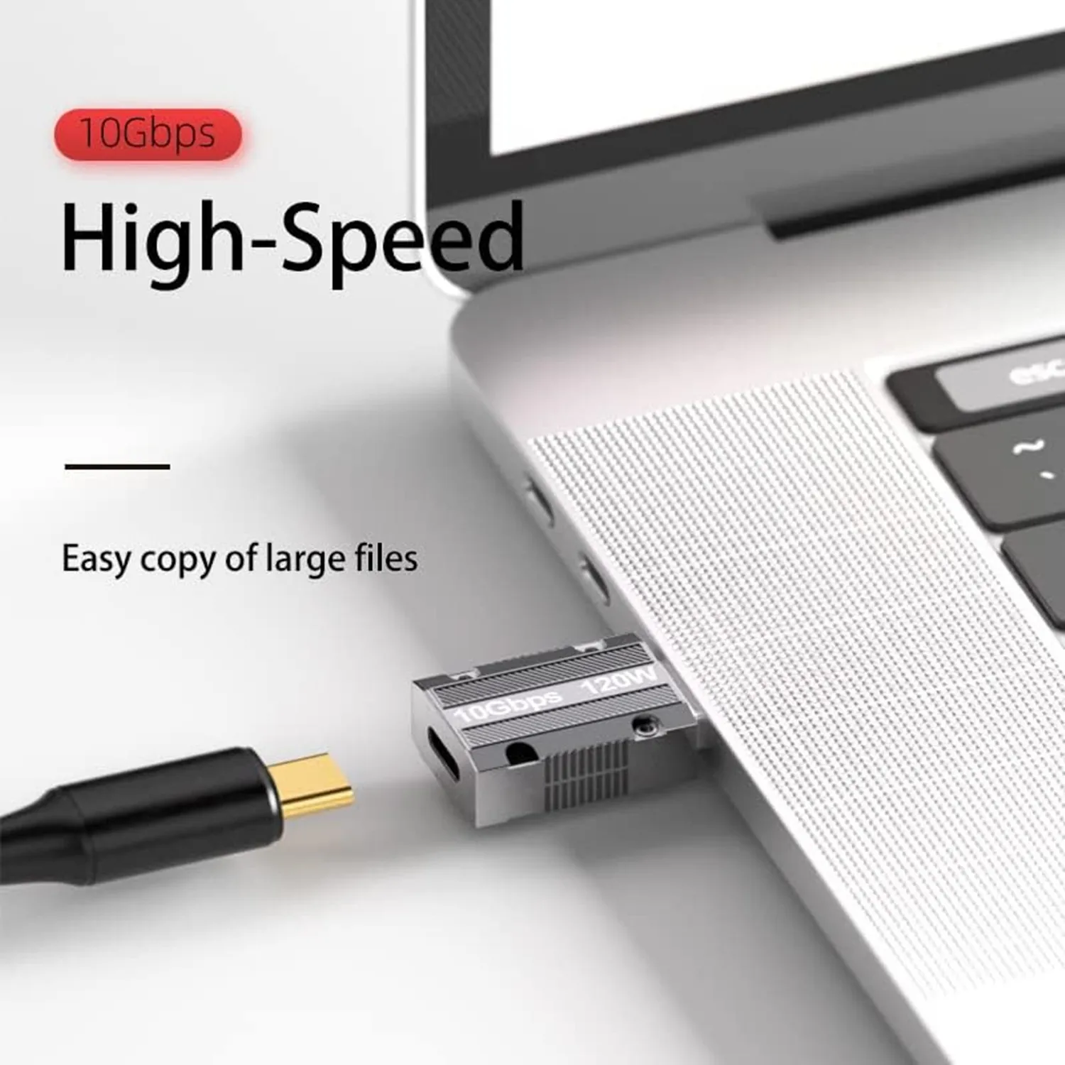 Адаптер USB C «мама» на USB «папа», 10 Гбит/с, двусторонний адаптер USB A типа C из цинкового сплава с высокоскоростной передачей данных 10 Гбит/с