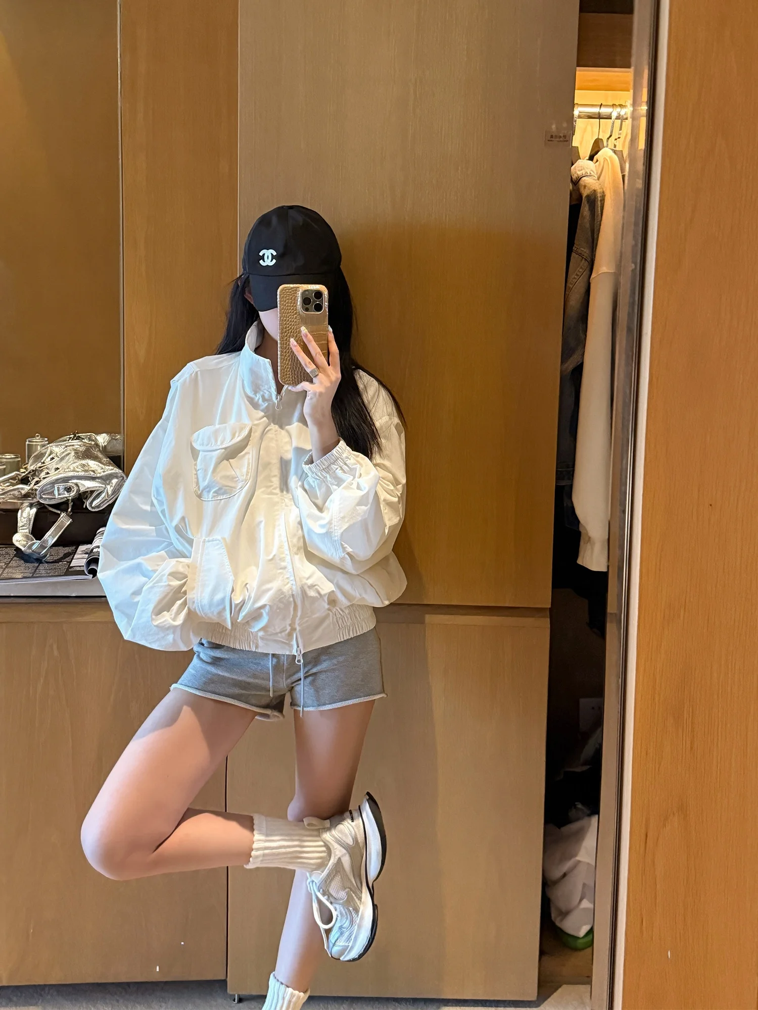 

Su White ort Casual Women's Jaet Stand Collar Spring Design Sensation UV Protection Cotton Blend Long Sve Zipper