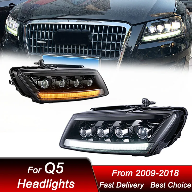 

Car Headlights For Audi Q5 2009-2018 new style LED auto Headlamp Assembly Upgrade High Configure Projector Lens Accessories Kit