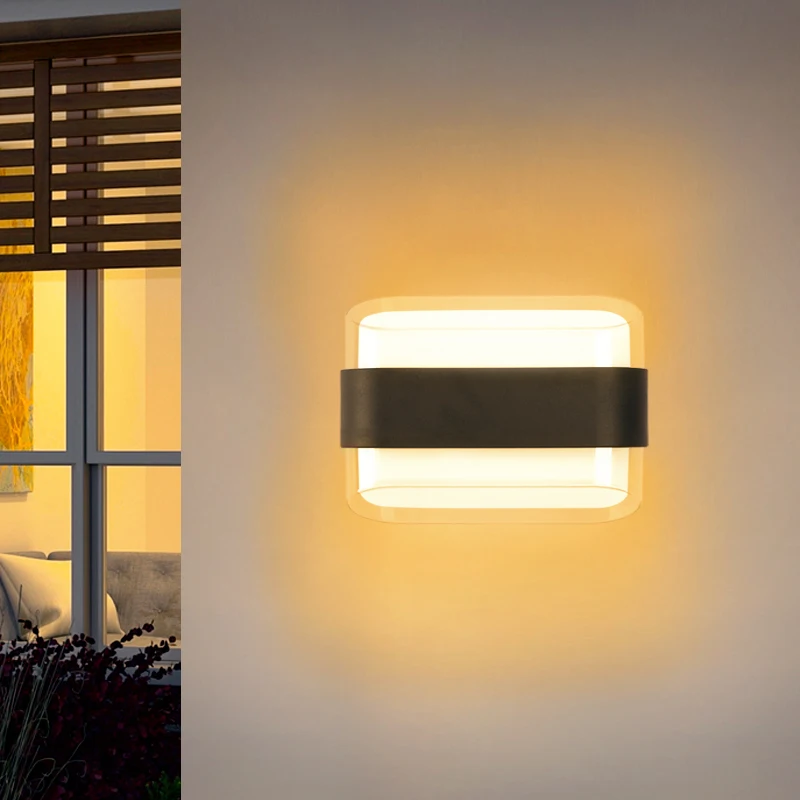 Imagem -03 - Minimalismo Led Outdoor Wall Light Impermeável Ip65 Varanda Luzes Varanda Jardim Lâmpada de Parede ao ar Livre Ac85265