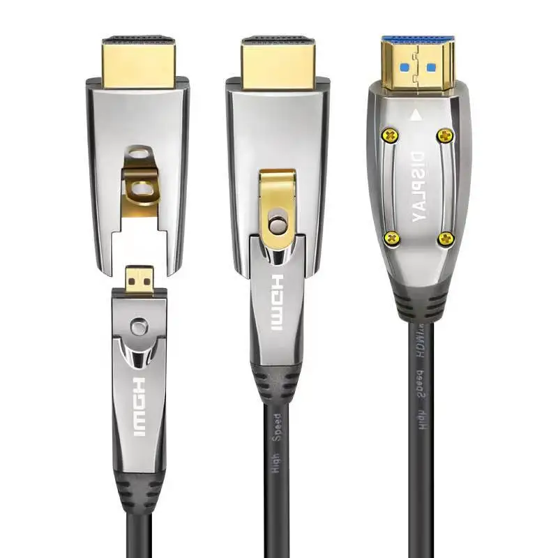 

Высокополированный оптический кабель 2,0, совместимый с HDMI, 18 Гбит/с, 4K, 60 Гц, Тип A-D, одноголовочный настраиваемый трубный КАБЕЛЬ HDCP HDR для PS4, HDTV