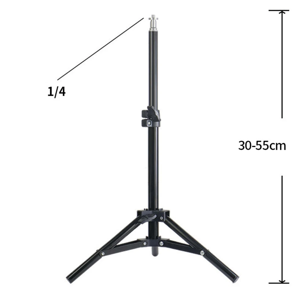 Photograph Scenes Live Broadcast Tripod Stand Bracket W Bag 1 4 Screw Anti-folding Black Fill Light Lighting Mounts