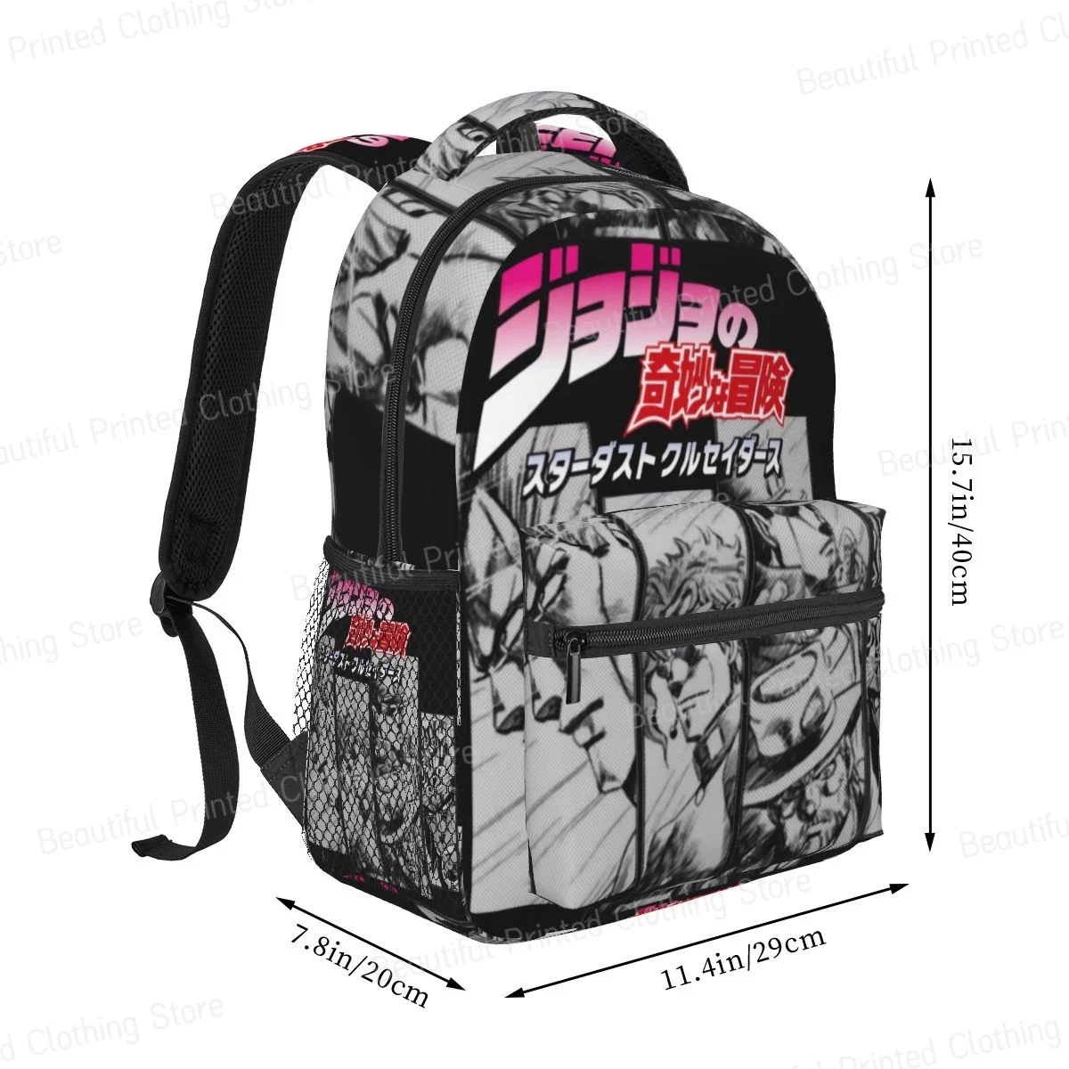 Versatile Backpack Boys Girls Bookbag JoJo Bizarre Adventure Teenage school bag Daily portable bag